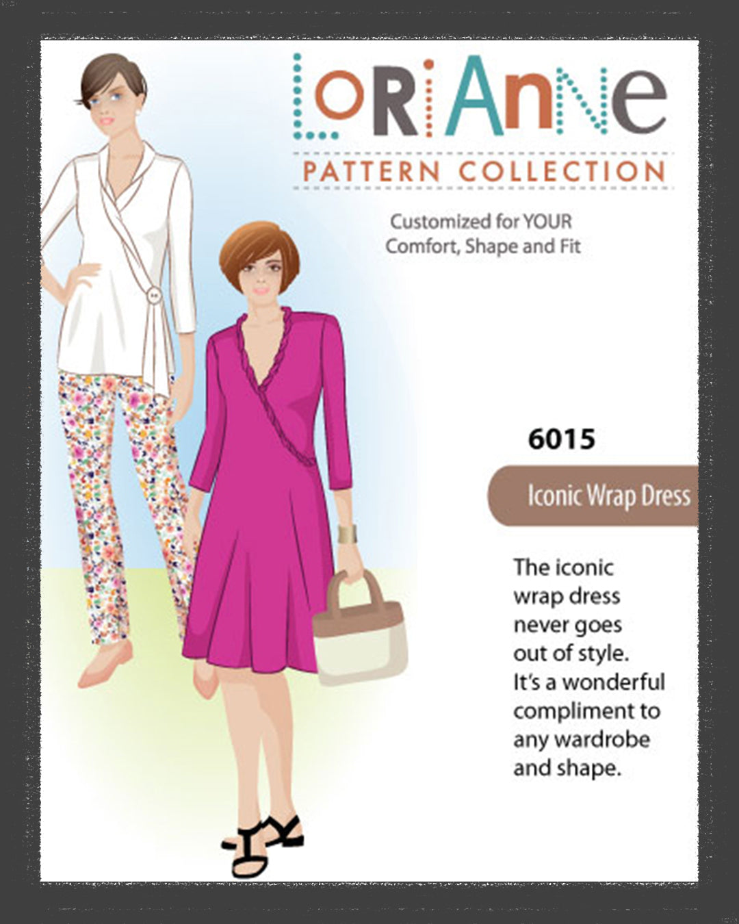 LORIANNE PATTERNS 6015 - ICONIC WRAP DRESS (PRINTED)